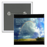 1 John 4:21  Rainbow Pinback Buttons