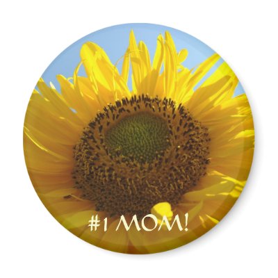 #1 MOM! Magnet SUNFLOWERS Magnets Gifts Mothers by Basleeartprintgifts