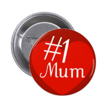 #1 Mum Badge (UK version) Pins