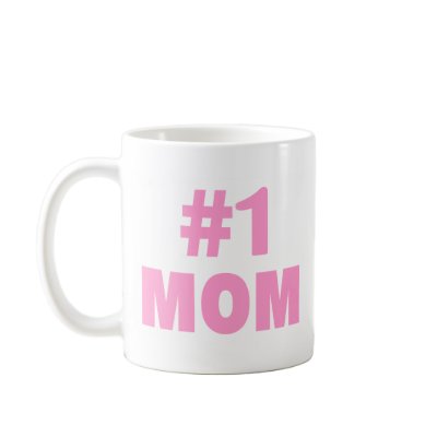 #1 Mum (Pink) Mugs by TeeZazzle