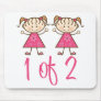 1 Of 2 Pink Girls Mousepads