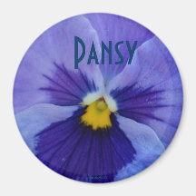 1 Pansy Blue Beauty Refrigerator Magnets