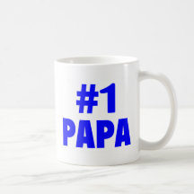 #1 Papa (Blue) Mugs