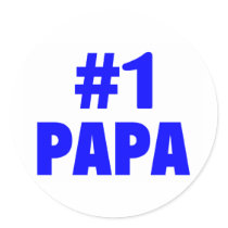 #1 Papa (Blue) Stickers