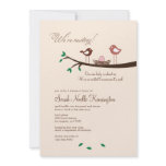 1 Pink Egg Nesting Birds Baby Shower Invitation