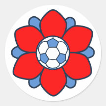 1 Red Soccer Girl awesome Stickers