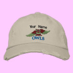 1 SAMPLE OWLS embroidered monogram hat embroidered hats