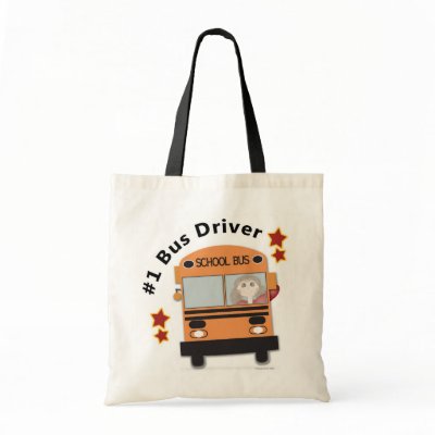 #1 School Bus Driver Tote Bag by mybabybundles
