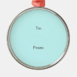 1 SIDE / DIY ~ Gift Tag Ornament Circle 2.125" ornaments