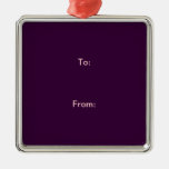 1 SIDE / DIY ~ Gift Tag Ornament Square 2" ornaments