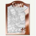 #1 Son Copper Coloured Photo Frame Sculpture photo sculptures