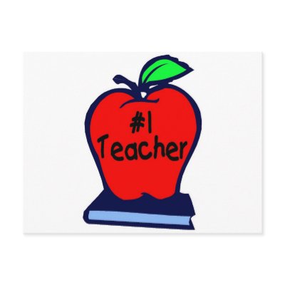 #1 Teacher (Apple/Books) by TeeZazzle