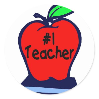 #1 Teacher (Apple/Books) by TeeZazzle