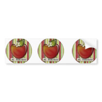 #1 teacher apple bumper sticker