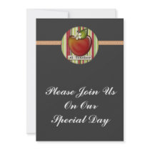 #1 teacher apple invitations