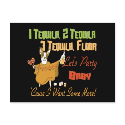 1 Tequila 2 Tequila 3 Tequila Floor Post Card by BuzzEdition