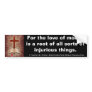 1 Timothy 6:10 Hly Scripture New World Translation Bumper Sticker