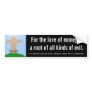 1 Timothy 6:10 Holy Bible New Int'l Version Bumper Stickers
