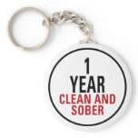 1 Year Clean and Sober Key Chain