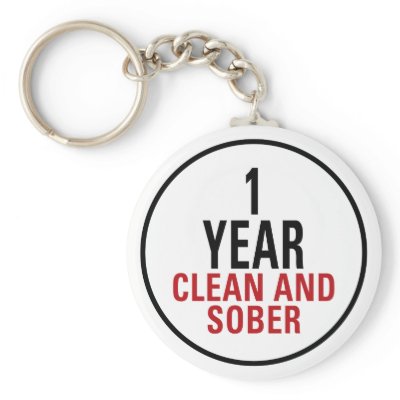 1 Year Clean and Sober Key Chain by sobergifts