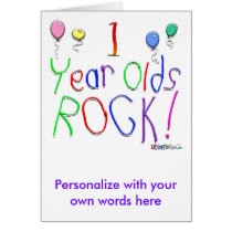 1 Year Olds Rock ! cards