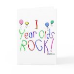 1 Year Olds Rock! Greeting Card