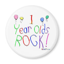 1 Year Olds Rock ! magnets