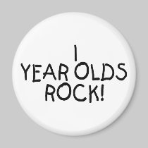 1 Year Olds Rock magnets