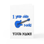 1 year olds rock! Personalised Baby's 1st Birthday cards