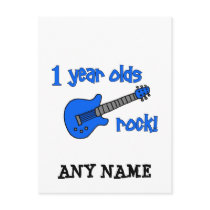 1 year olds rock! Personalised Baby's 1st Birthday