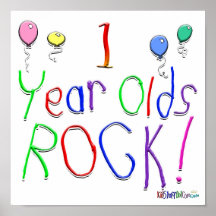 1 Year Olds Rock ! Poster