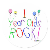 1 Year Olds Rock ! stickers