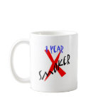 1 Year Red Ex-smoker Coffee Mug