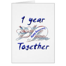1 Year Together Cards