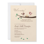 1 Yellow Egg Nesting Birds Baby Shower Invitation
