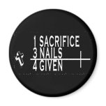 1SACRIFICE + 3 NAILS = 4GIVEN CHRISTIAN JESUS MAGNETS