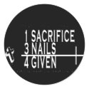 1SACRIFICE + 3 NAILS = 4GIVEN CHRISTIAN JESUS stickers