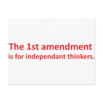 1st Amendment is for independent thinkers Post Cards