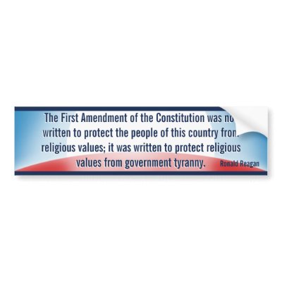 1st Amendment Reason (Reagan) Bumper Stickers by OBumper