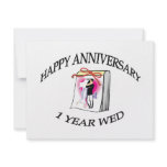 1st ANNIVERSARY Personalized Invitations