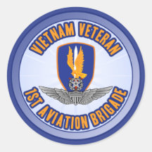 1st Avn Bde Master Aviator Round Stickers