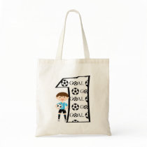 1st Birthday Blue and White Soccer Goal Bag