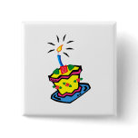 1st Birthday Cake Pinback Button