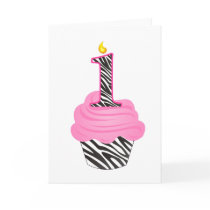 1st Birthday Diva Cupcake Card