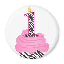 1st Birthday Diva Cupcake Fridge Magnet