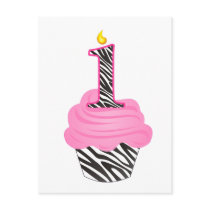 1st Birthday Diva Cupcake Postcards