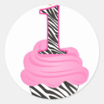 1st Birthday Diva Cupcake Sticker