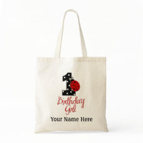 1st Birthday Girl - Lady Bug - 1 - Ladybug Bags