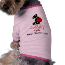 1st Birthday Girl - Lady Bug - 1 - Ladybug Pet Clothes