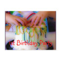 1st Birthday Party Invitation Template postcards